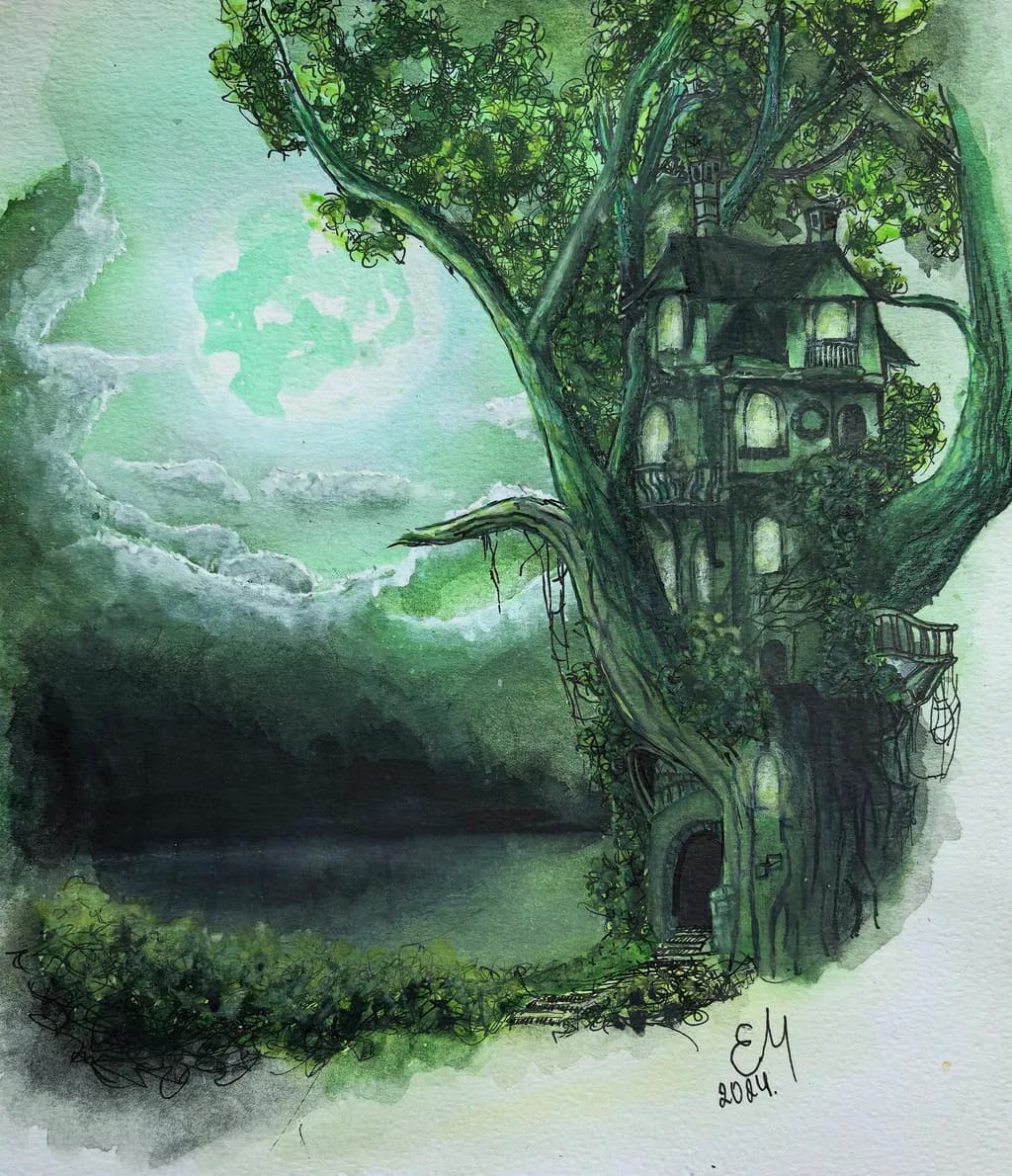 Moonlit Treehouse