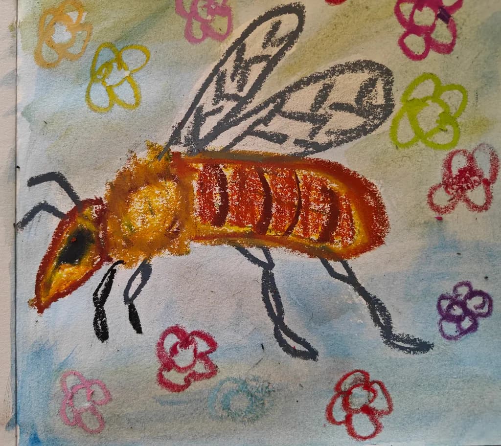Bee with Flowers
