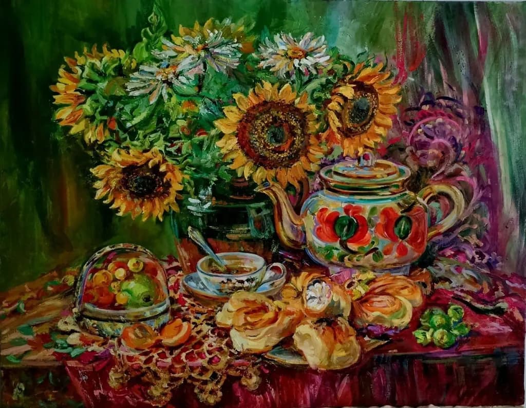 Sunflowers and Tea