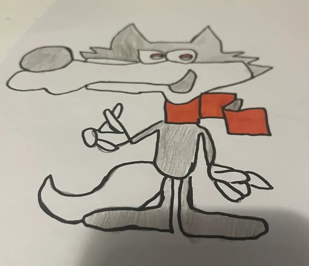 Cartoon Wolf Character