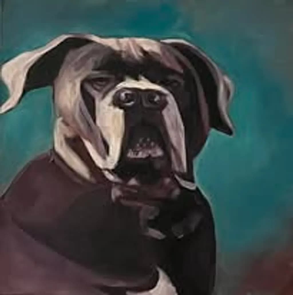 Black and White Dog Portrait