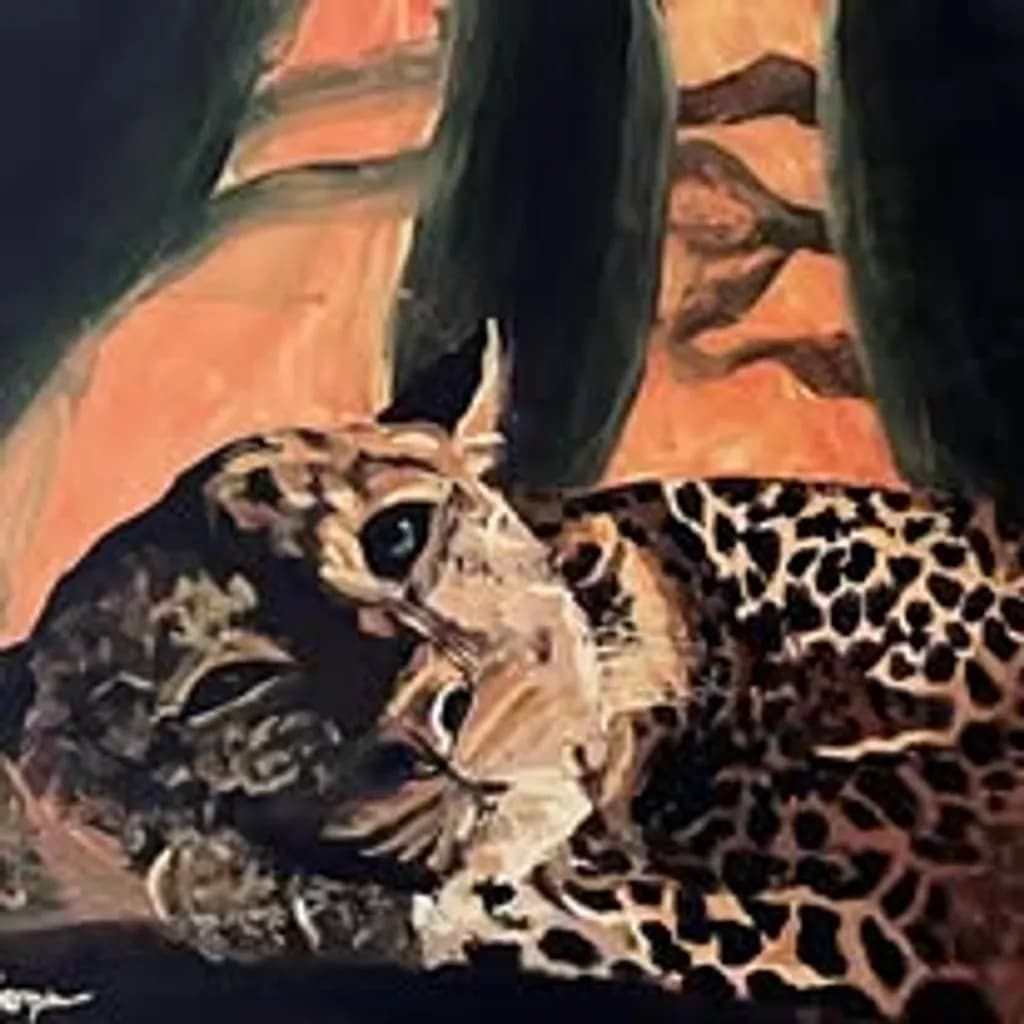Resting Leopard Shadows