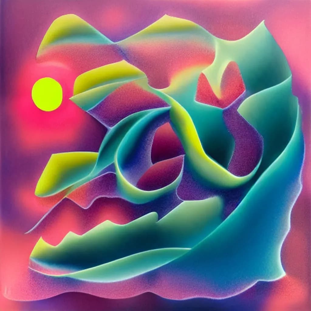 Neon Landscape Sunset