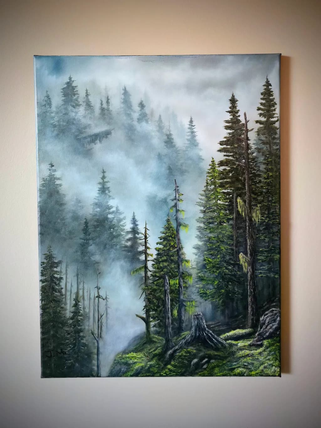 Misty Forest Scene