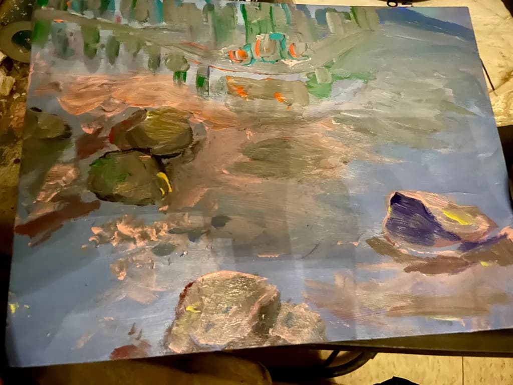River Stones Reflection