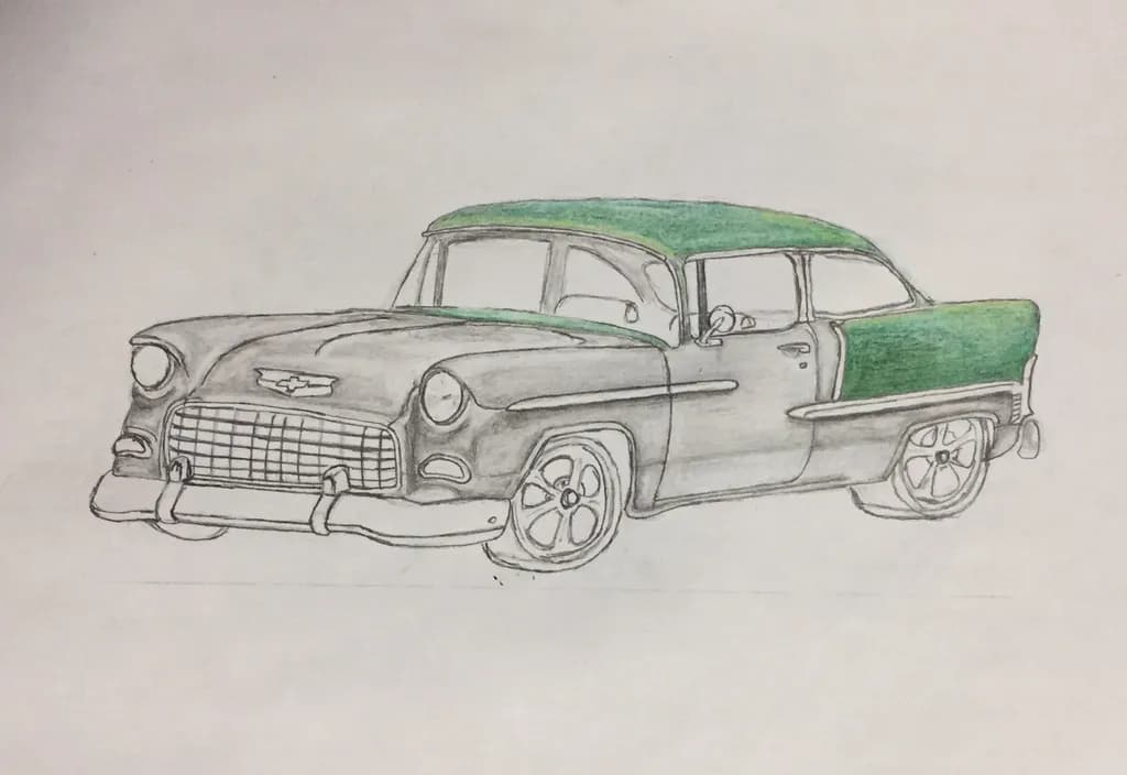 Classic Car Sketch