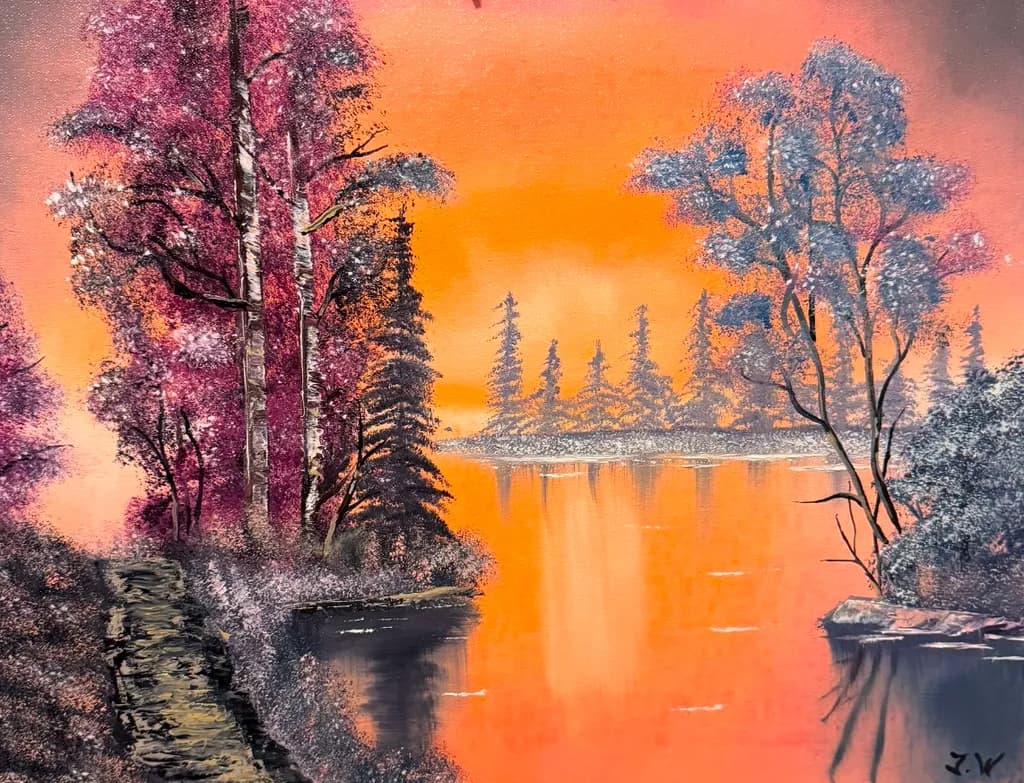 Sunset River Reflection