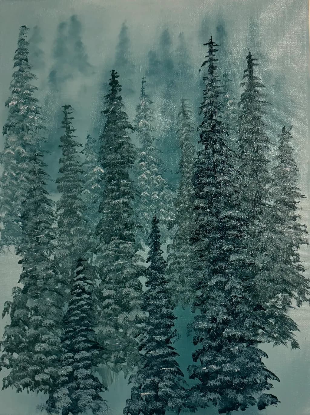 Snowy Pine Forest