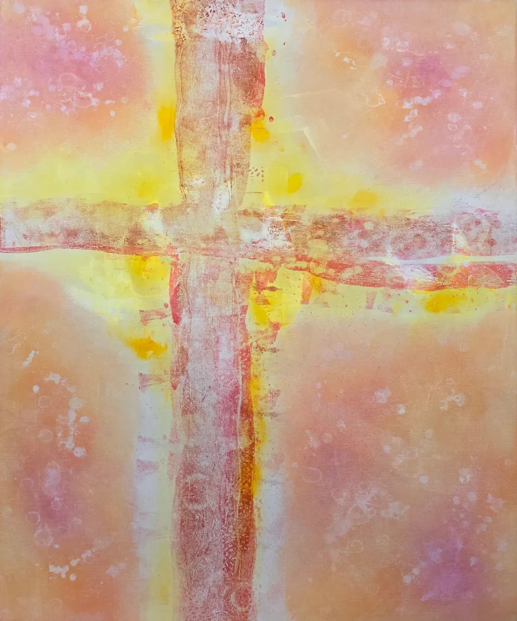 Textured Colorful Cross
