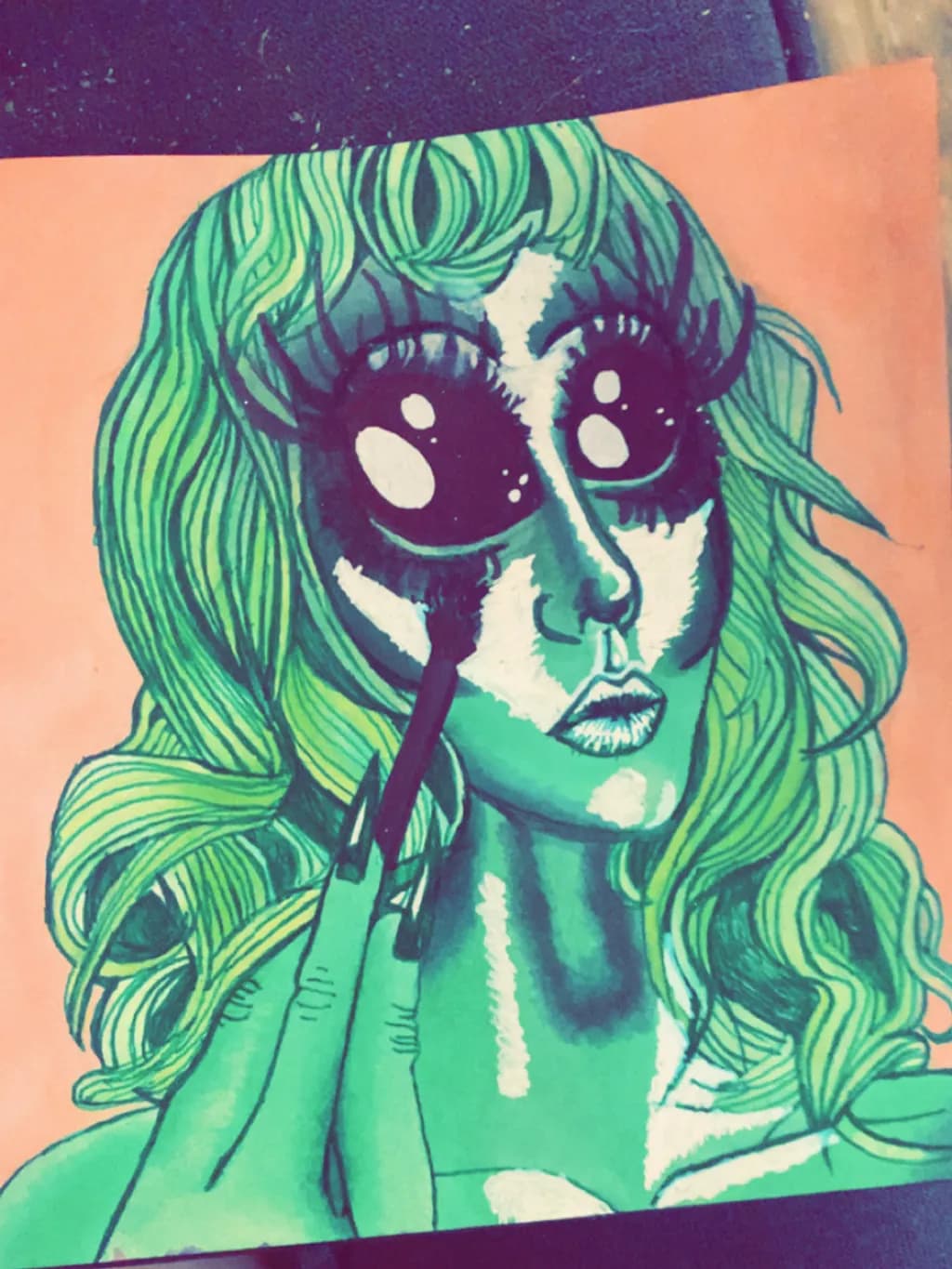 Green Haired Portrait
