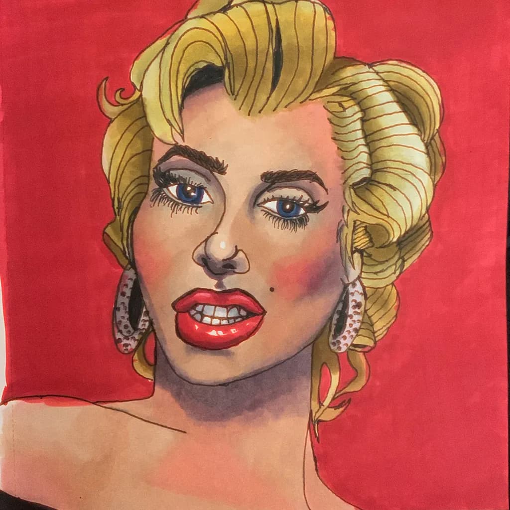 Retro Blonde Portrait