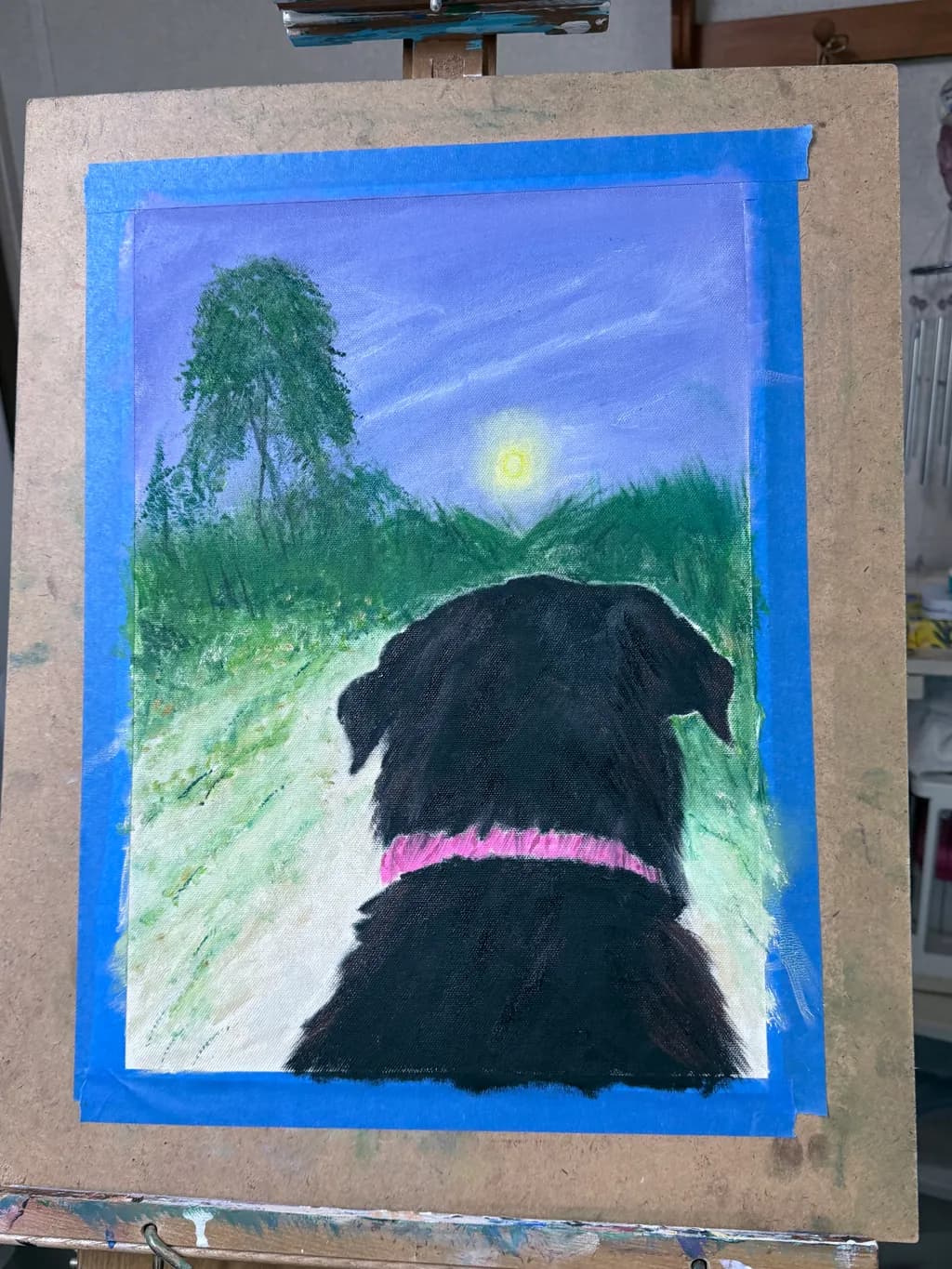Dog on Forest Path