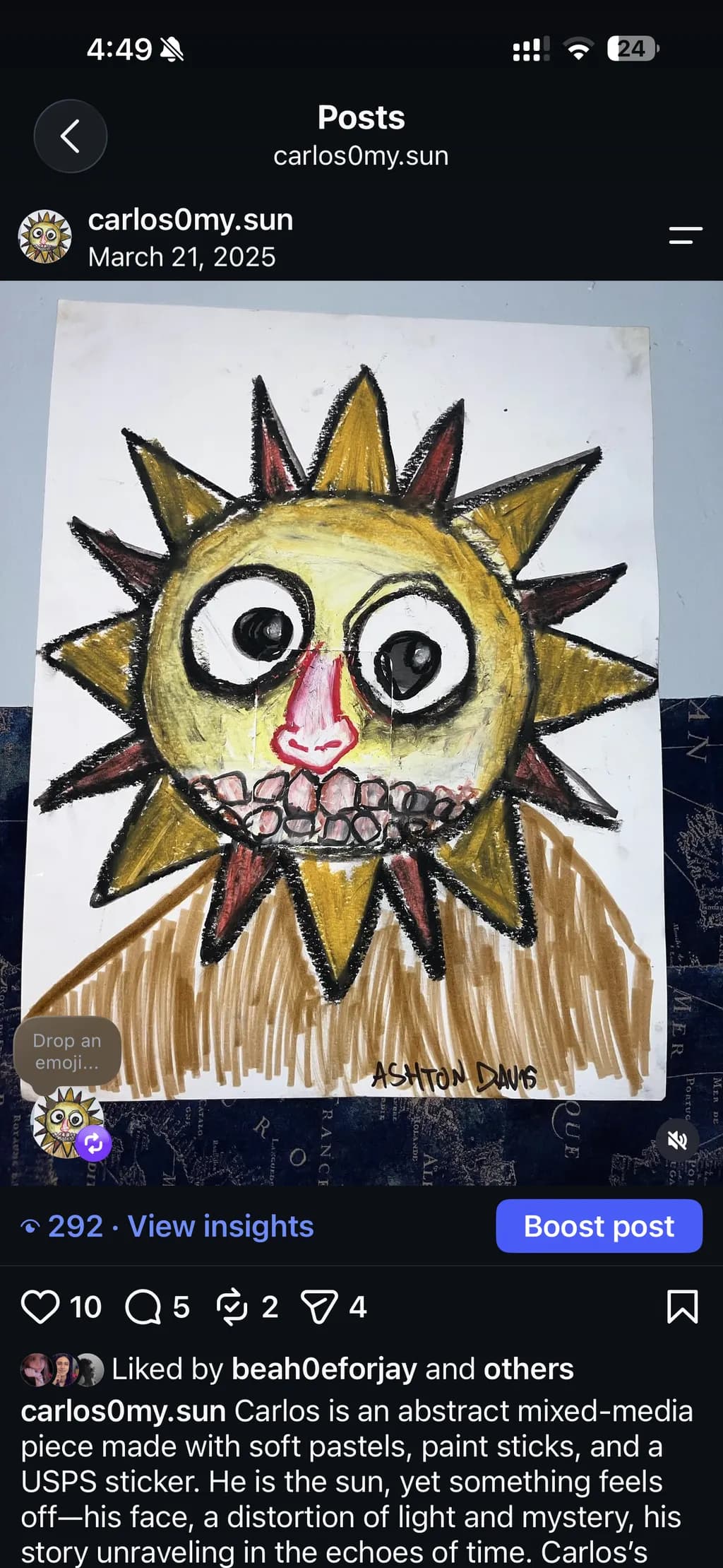 Distorted Sun Face