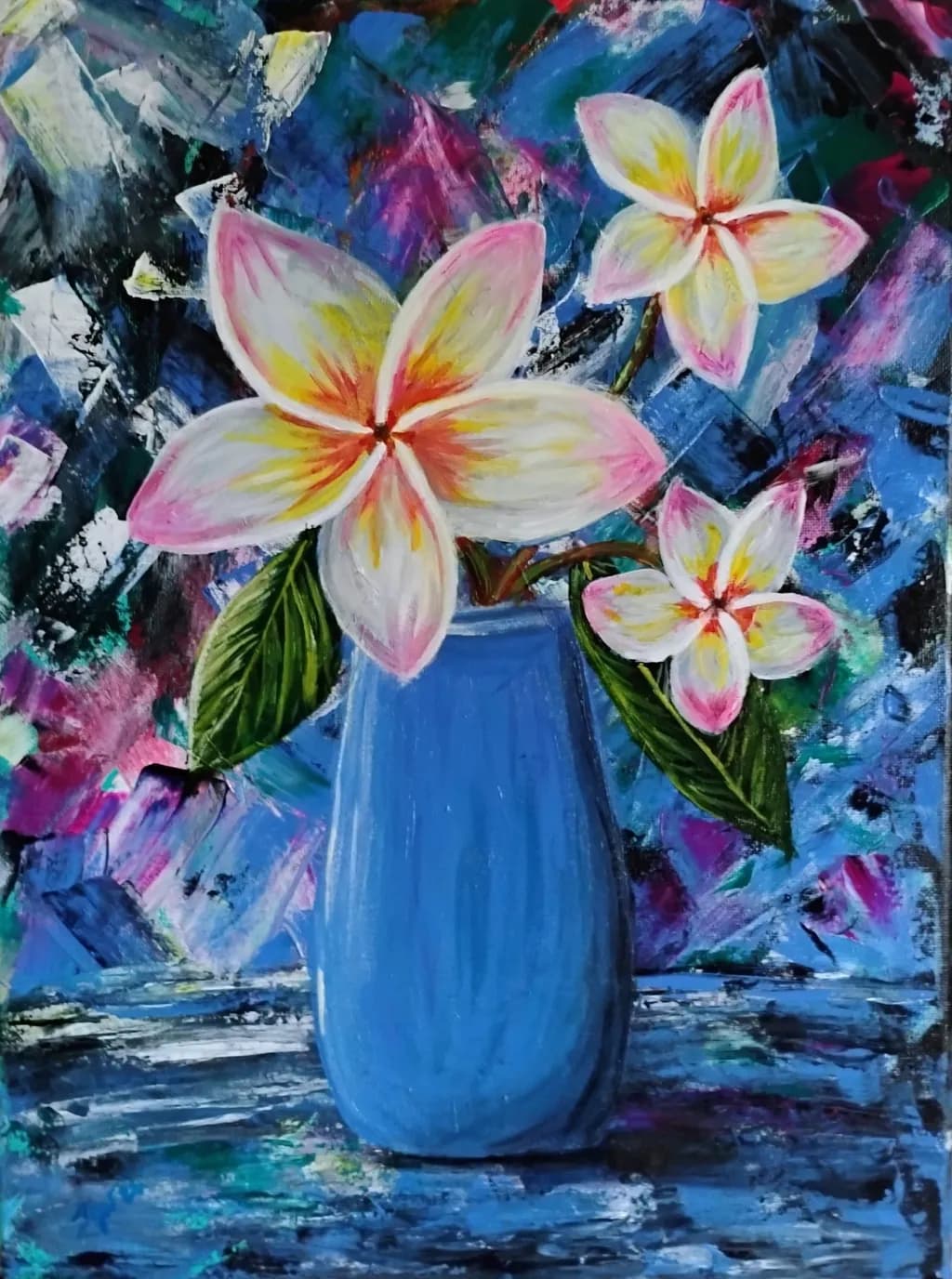 Plumeria in Blue