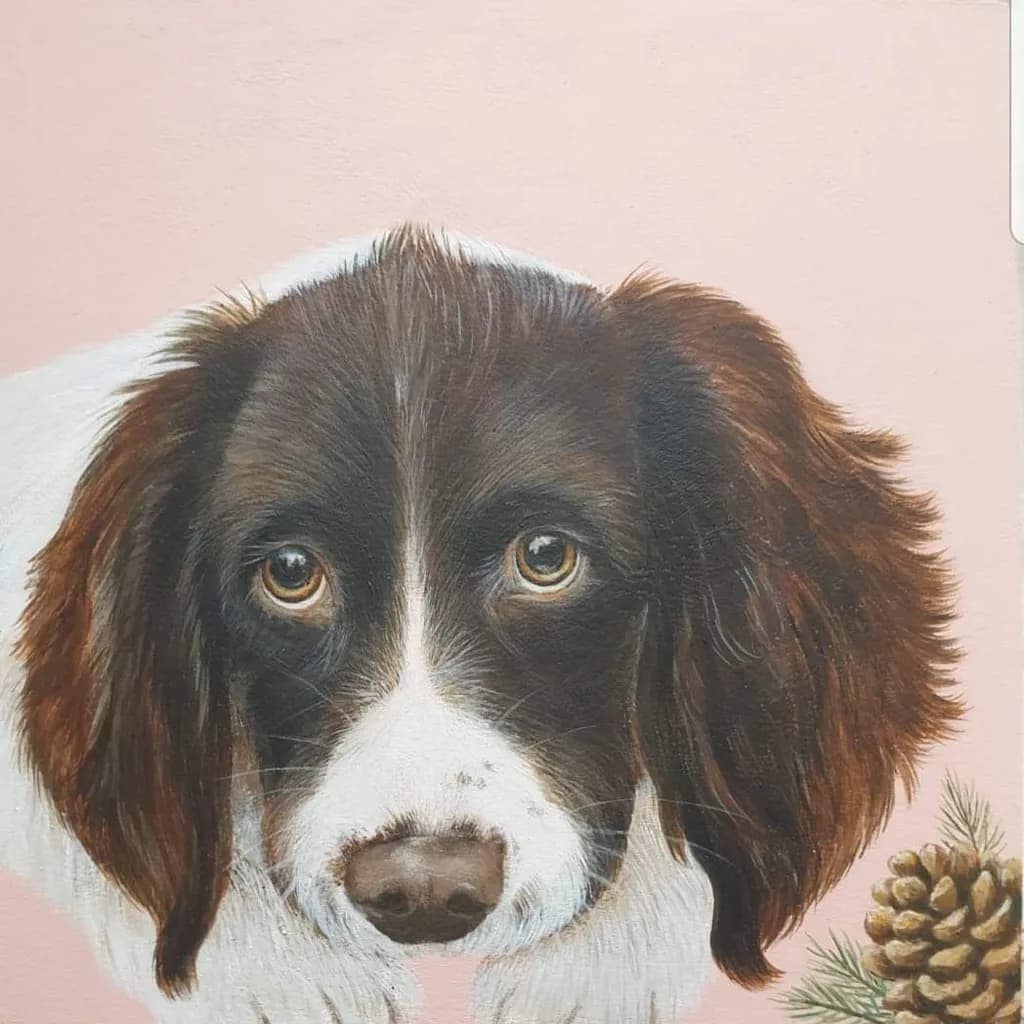 Dog and Pinecone