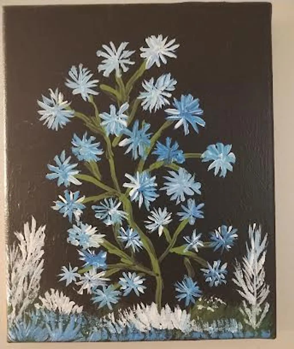 Blue Floral Growth
