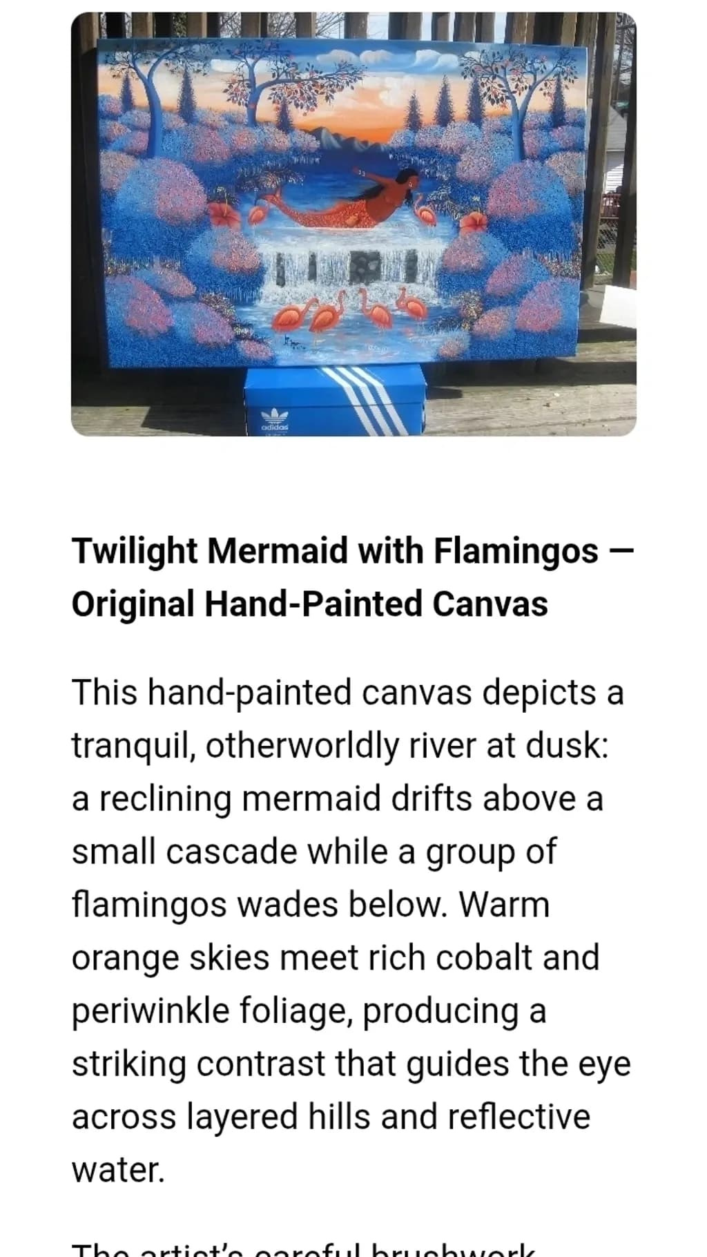 Mermaid and Flamingos at Dusk