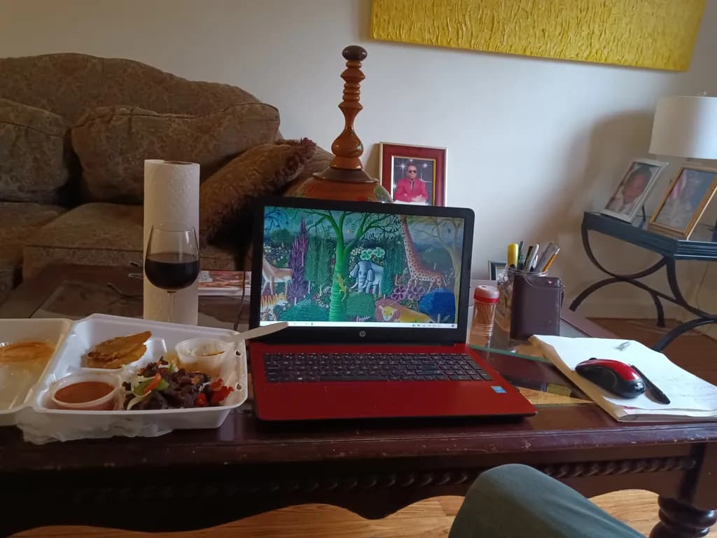 Jungle Laptop Scene