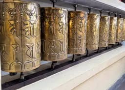 Brass Buddhist Prayer Wheels