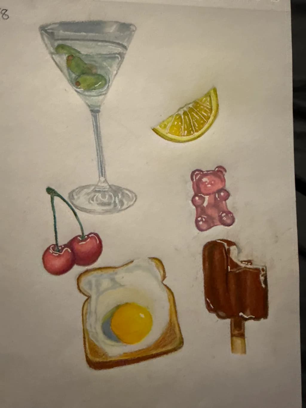 Cocktail and Toast Still Life