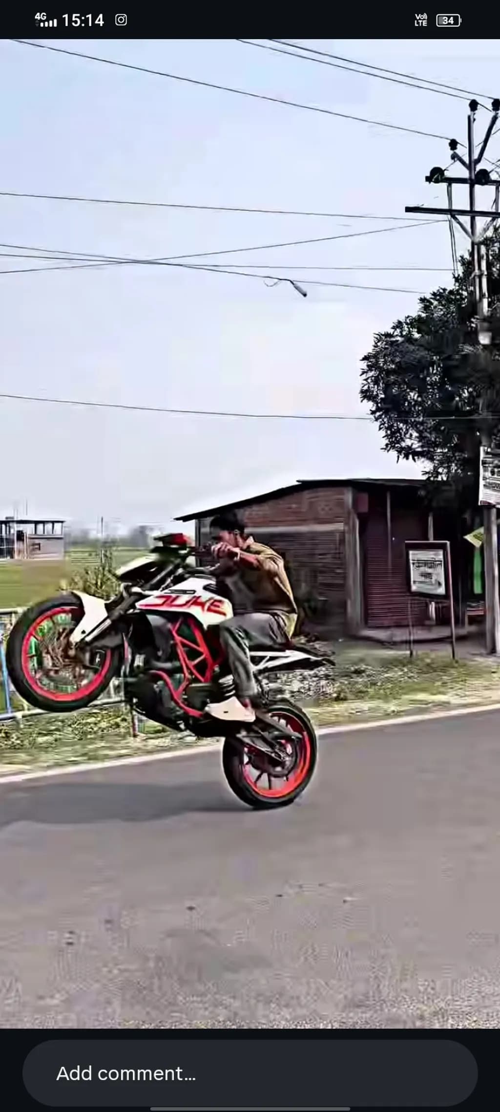 Motorcycle Wheelie Burst