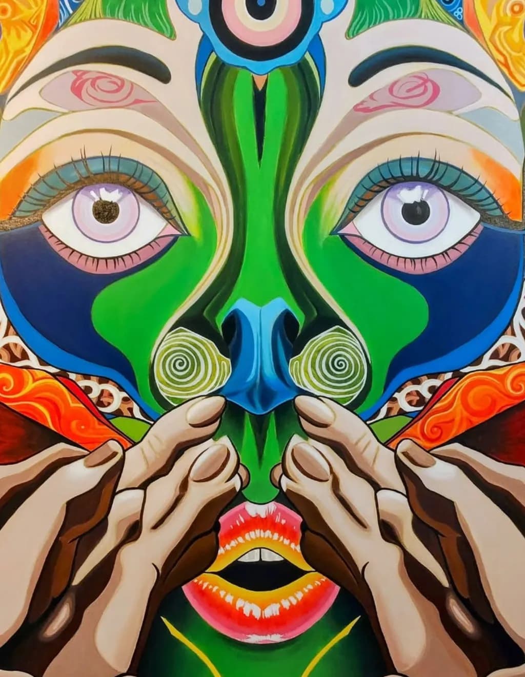 Abstract Face Hands