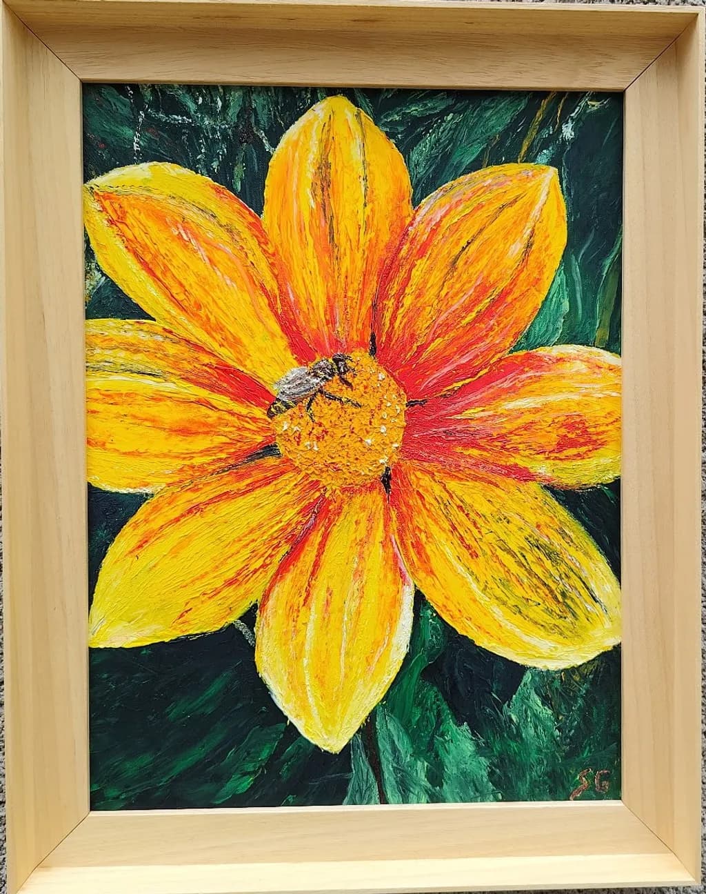 Bee on Yellow Flower