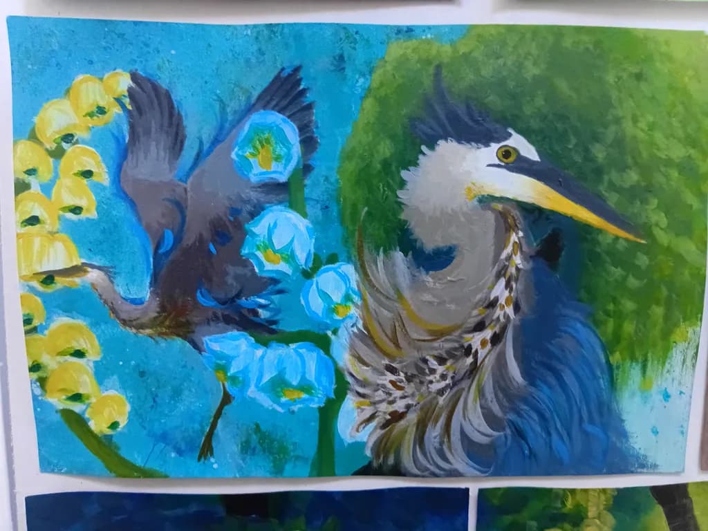 Herons and Blooms