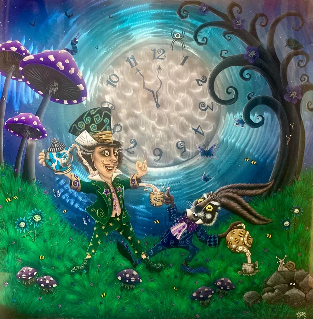 Mushroom Clock Tea Party