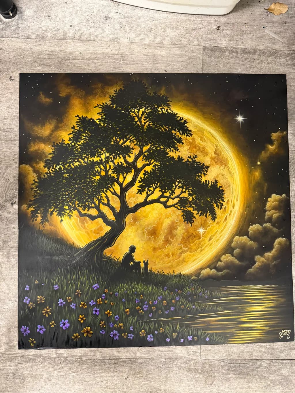 Moonlit Tree Meadow