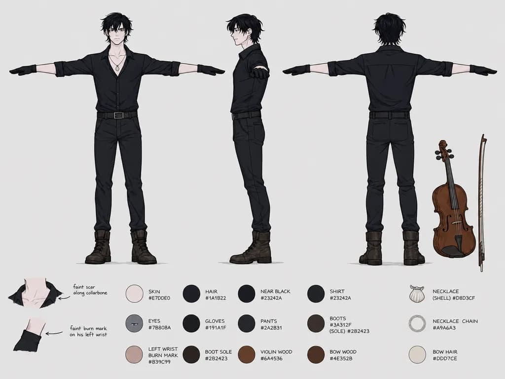 Violinist Character Design