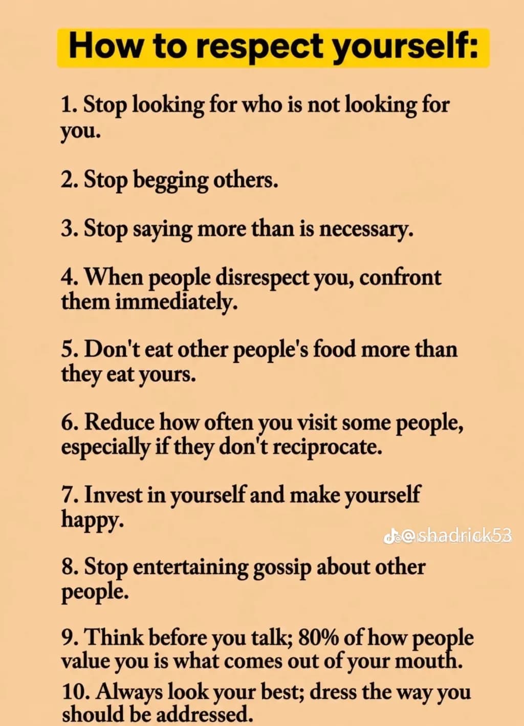 How to Respect Yourself Guide