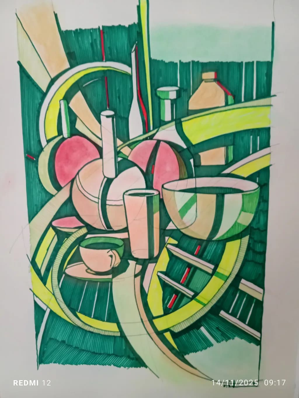 Abstract Cups and Bottles