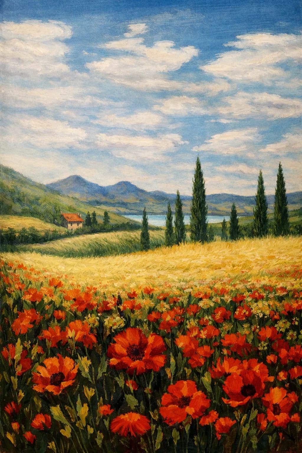 Poppy Field Landscape