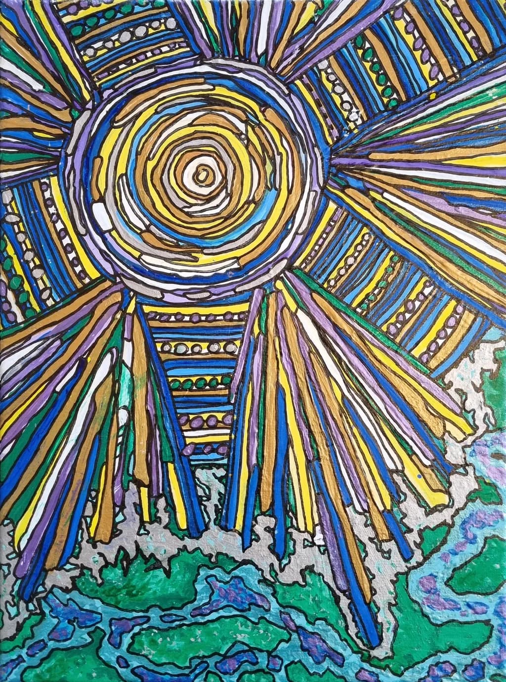 Sunburst Over Earth