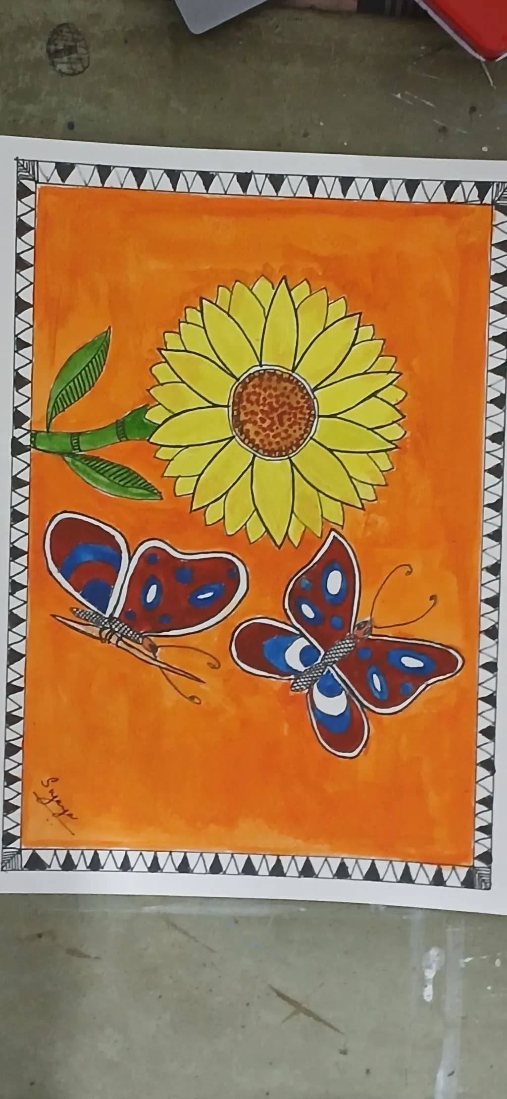 Sunflower and Butterflies