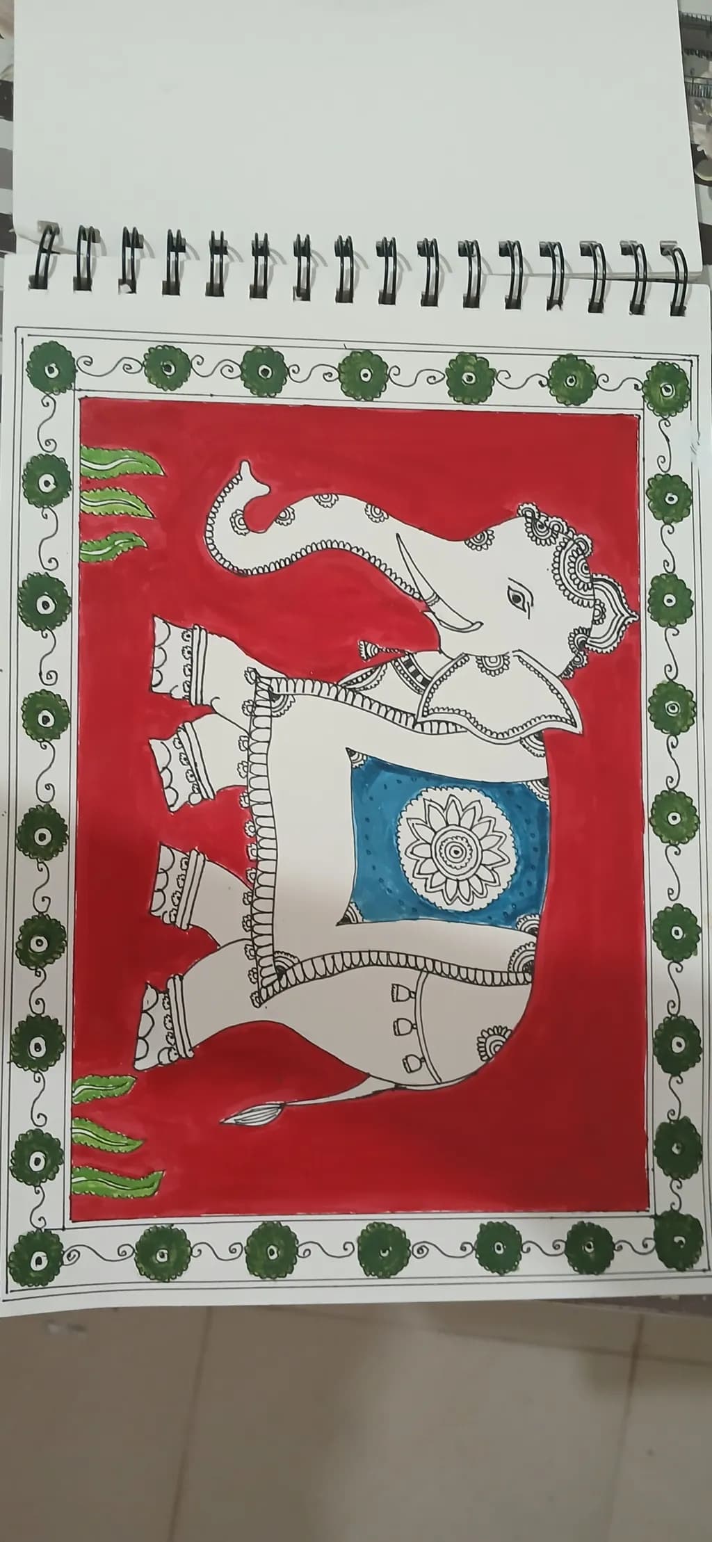 Decorated Elephant Panel