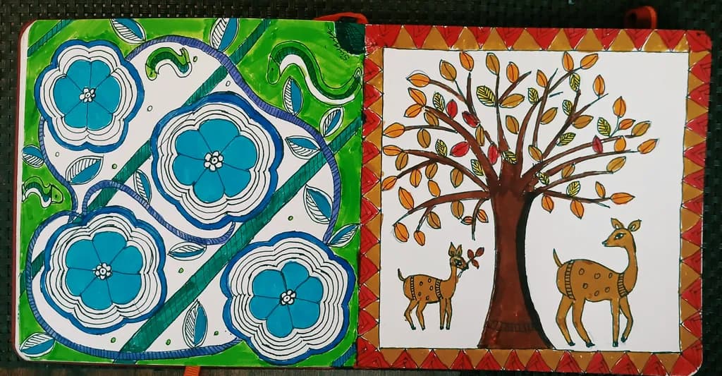 Tree and Deer Pattern