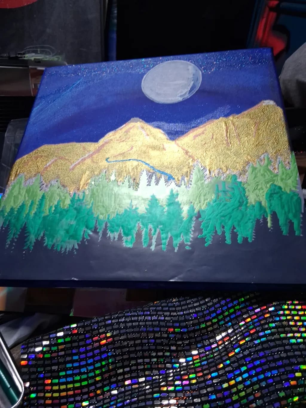 Moonlit Mountain Forest