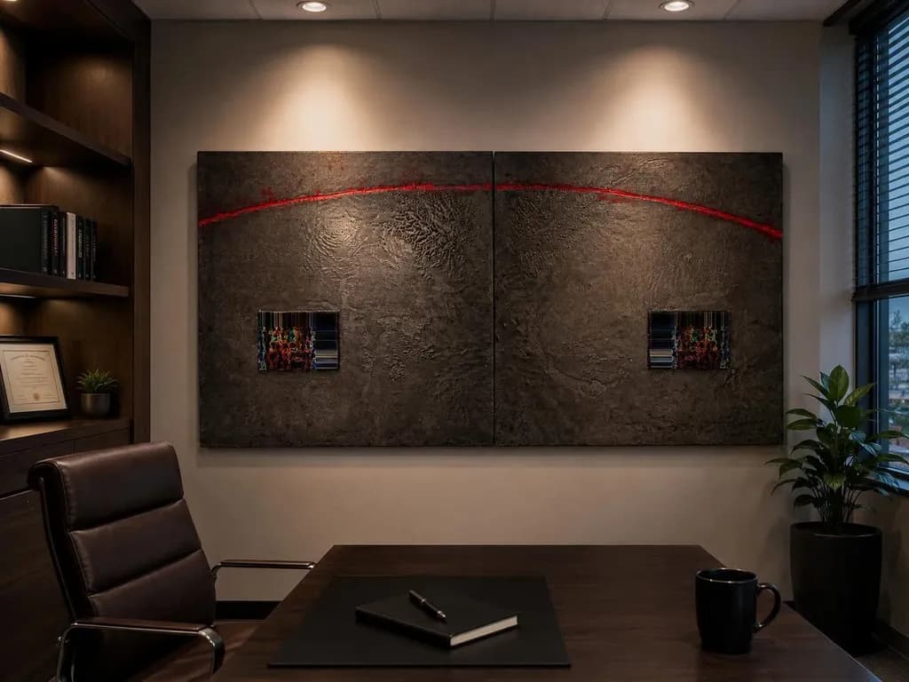 Abstract Diptych Installation