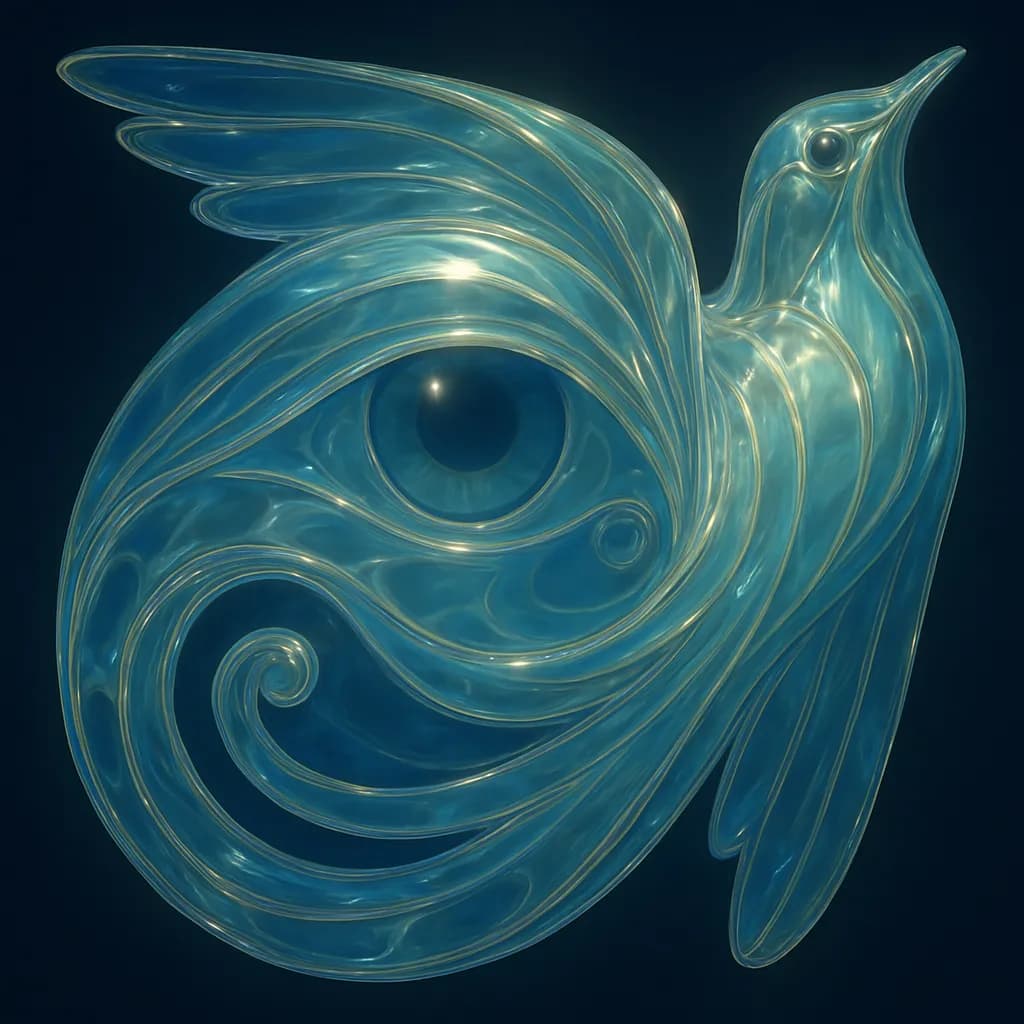 Glass Bird Sculpture