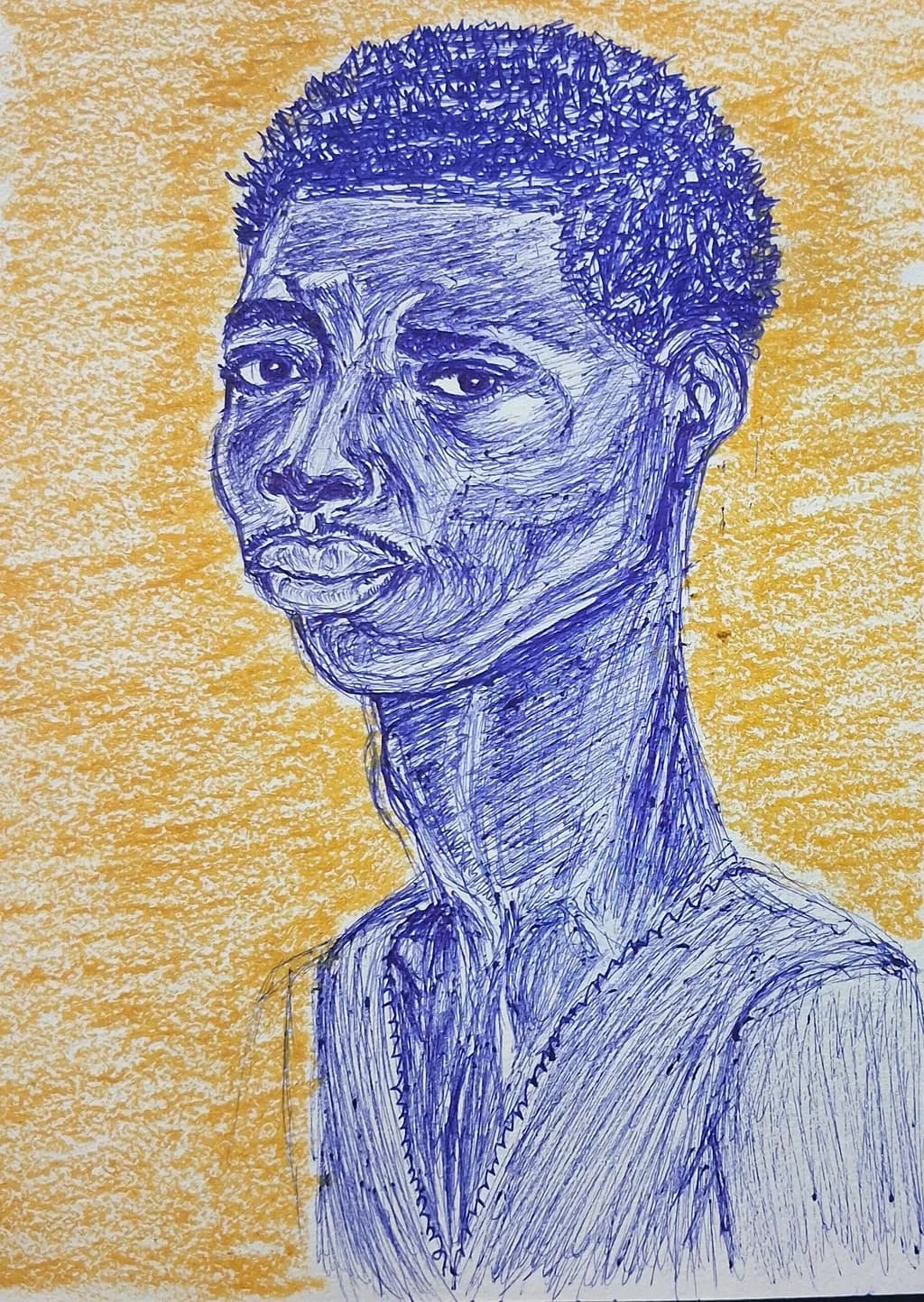 Blue Ink Portrait