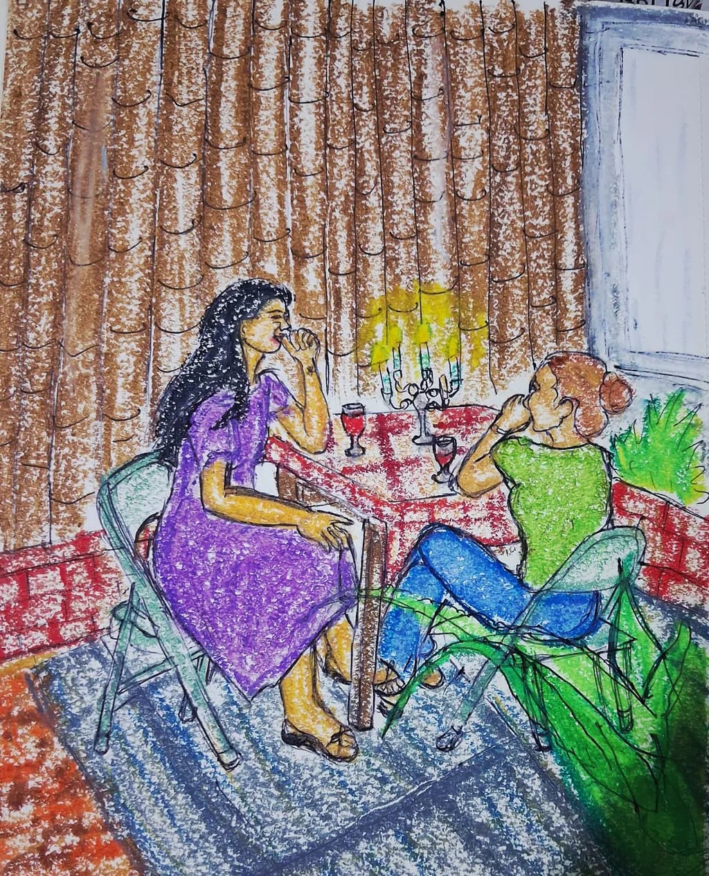 Café Table Conversation