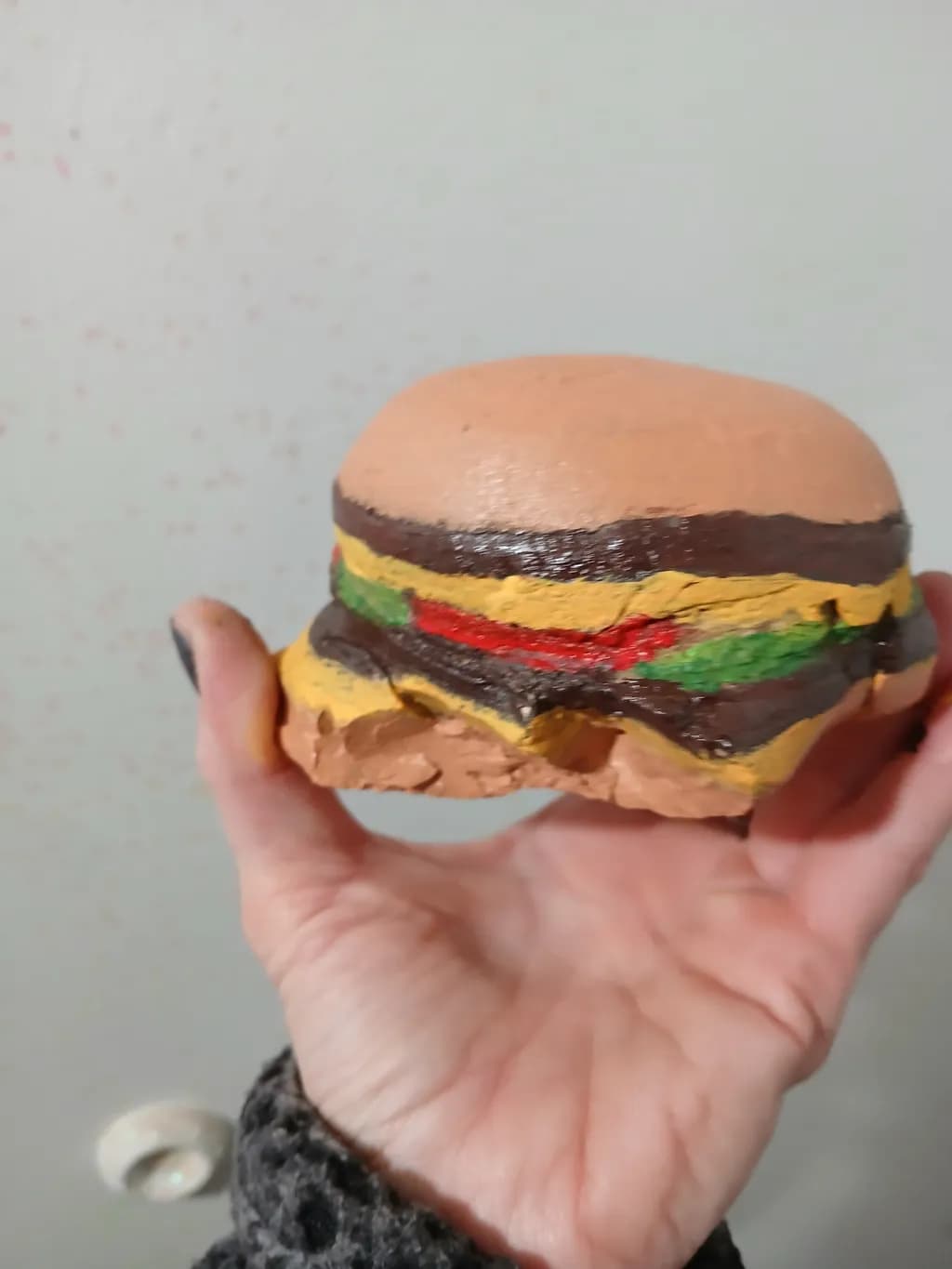 Handheld Burger Sculpture