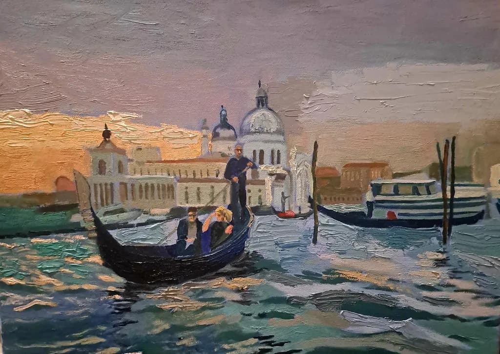 Venetian Gondola at Sunset