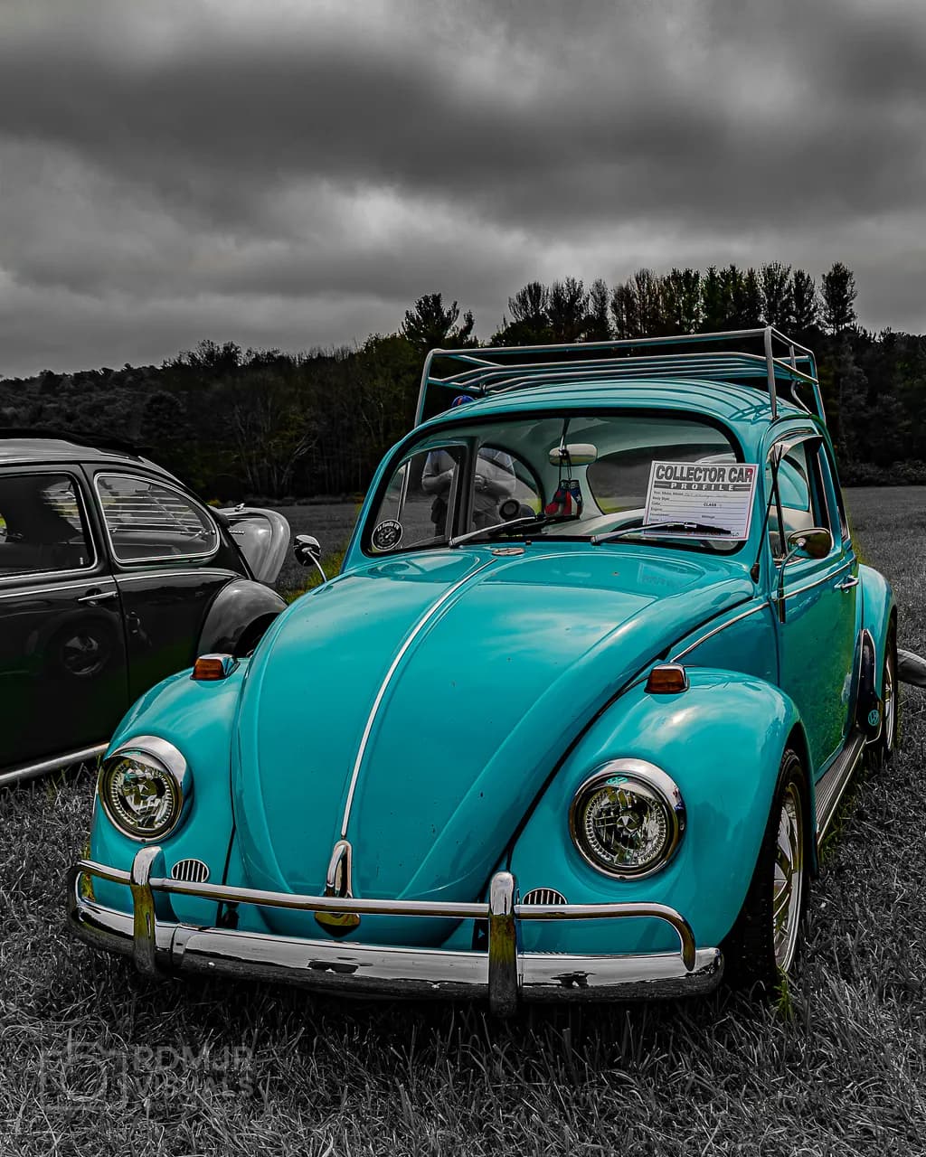 Turquoise Vintage Car