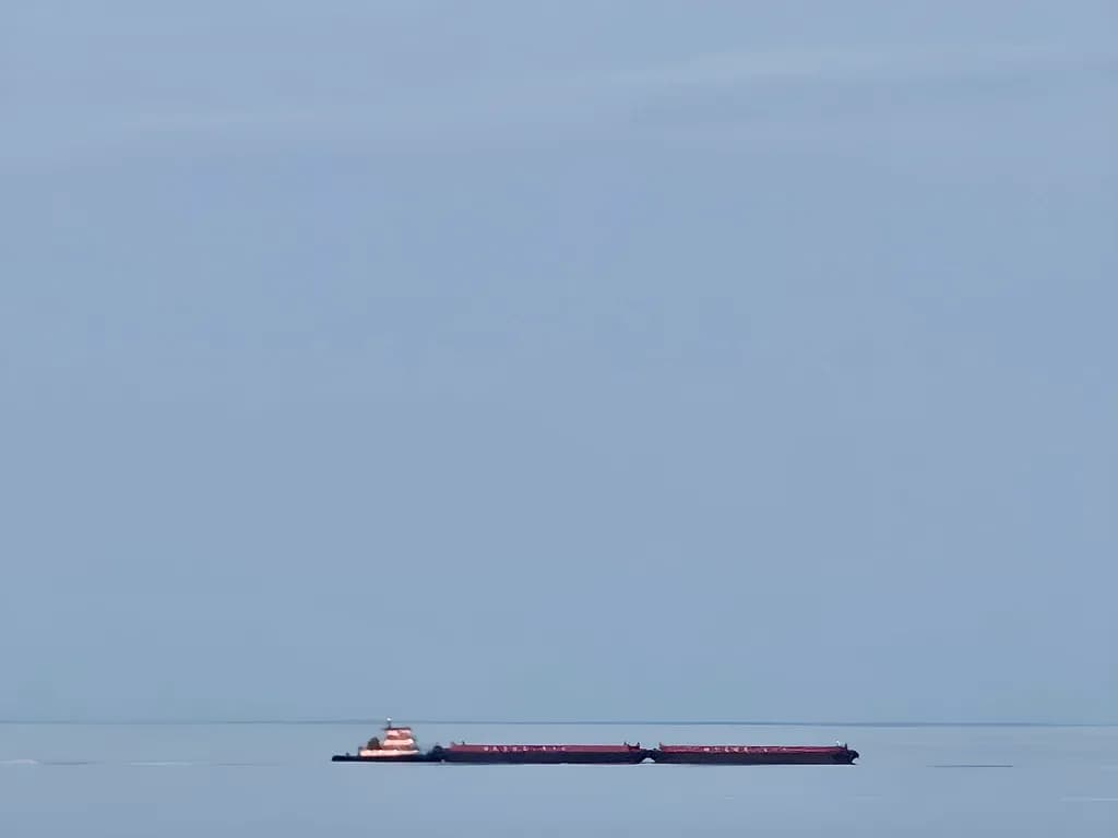 Barge on Calm Water