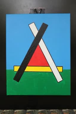 Geometric Teepee in Blue and Green