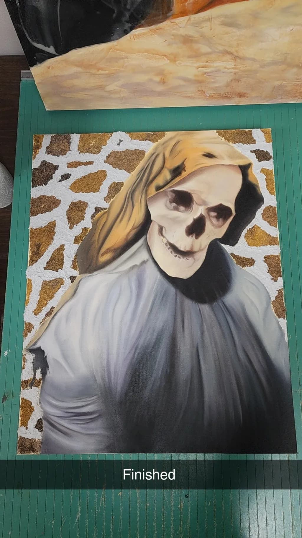 Skull with Hooded Cloak
