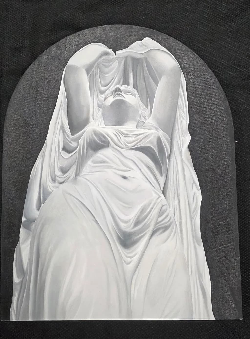 Marble Drapery Statue